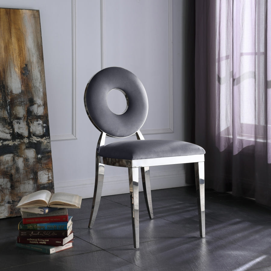 Chaise de salle à manger Carrousel en velours