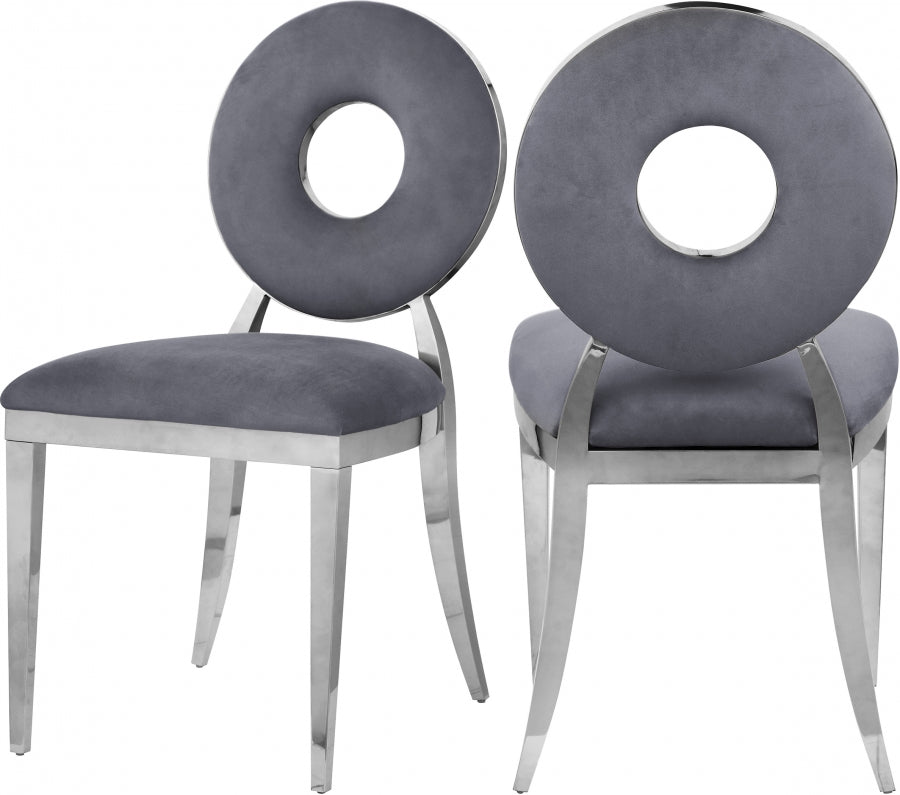 Chaise de salle à manger Carrousel en velours