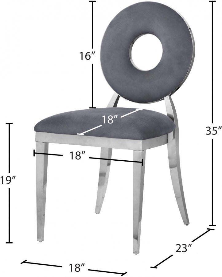 Chaise de salle à manger Carrousel en velours
