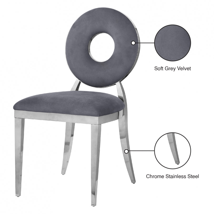 Chaise de salle à manger Carrousel en velours