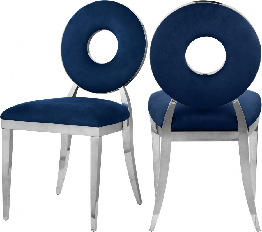 Chaise de salle à manger Carrousel en velours