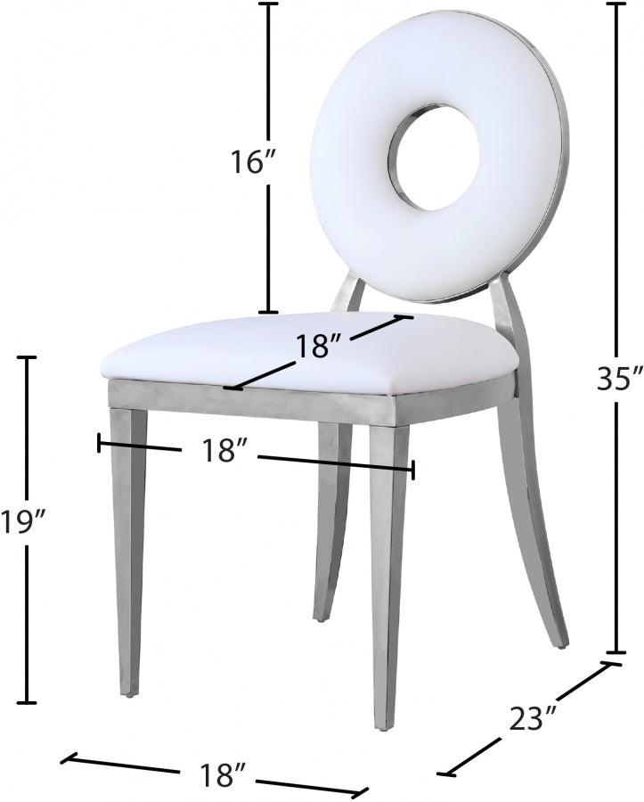 Chaise de salle à manger en similicuir Carousel