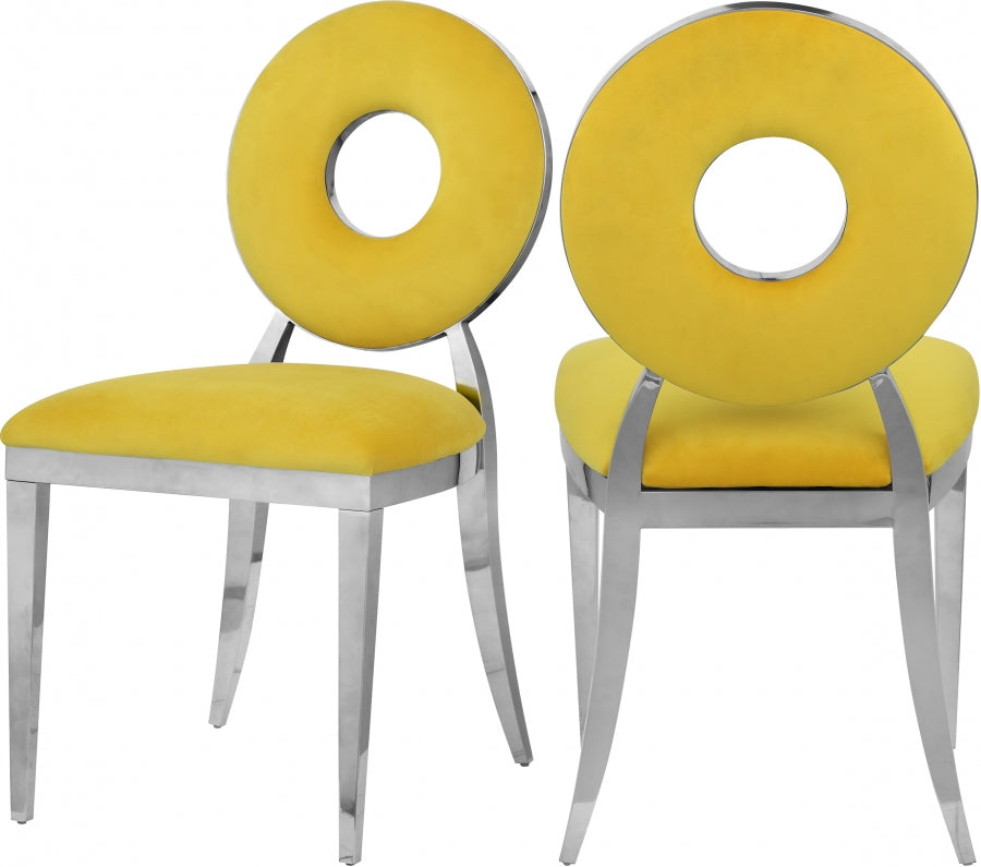 Chaise de salle à manger Carrousel en velours