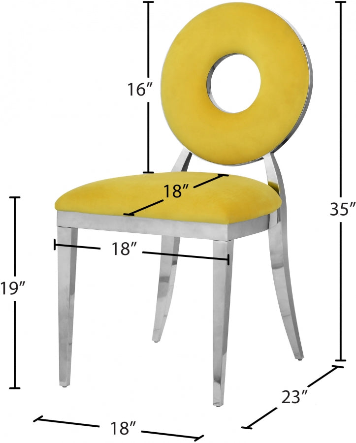Chaise de salle à manger Carrousel en velours