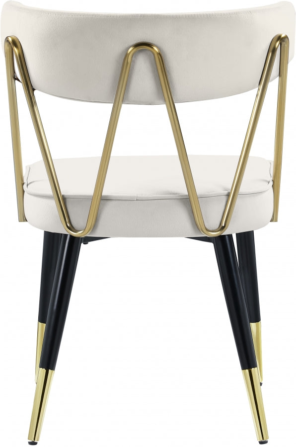 Chaise de salle à manger en velours Rheingold