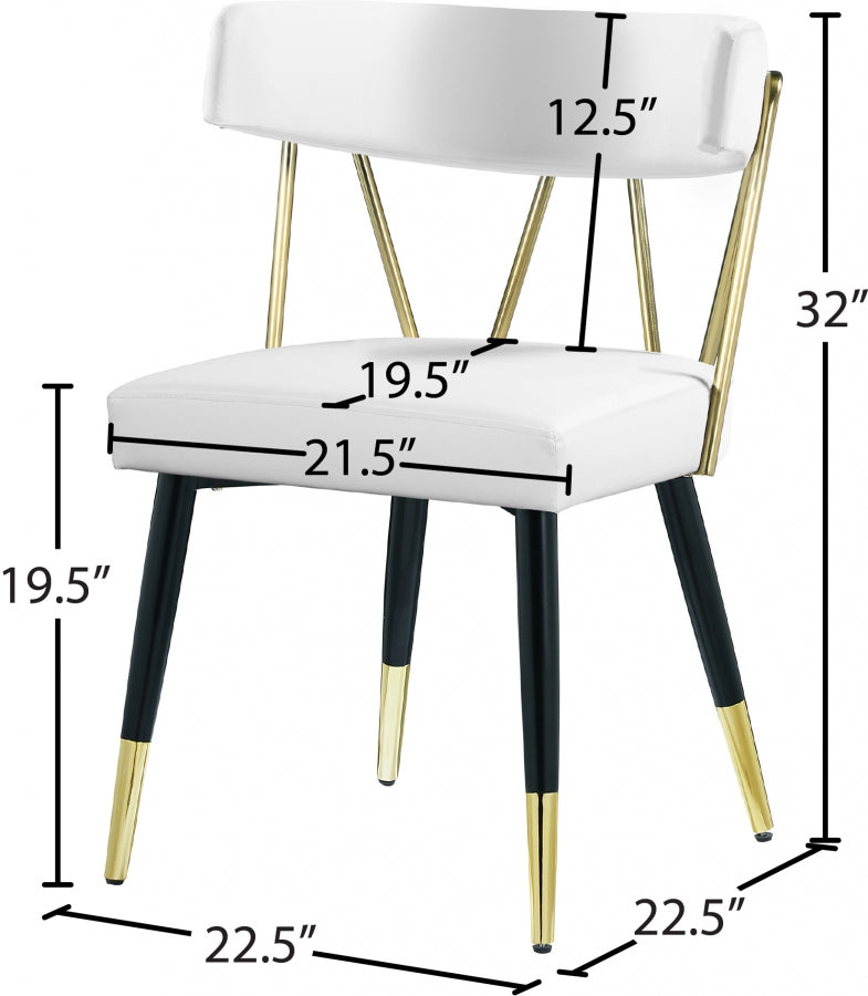 Chaise de salle à manger Rheingold en similicuir