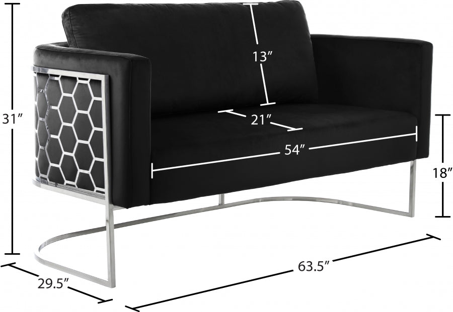 Causeuse en velours Casa