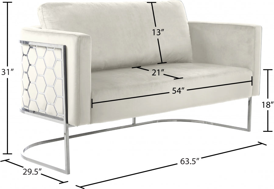 Causeuse en velours Casa