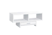TABLE BASSE - BLANCHE AVEC RANGEMENT 