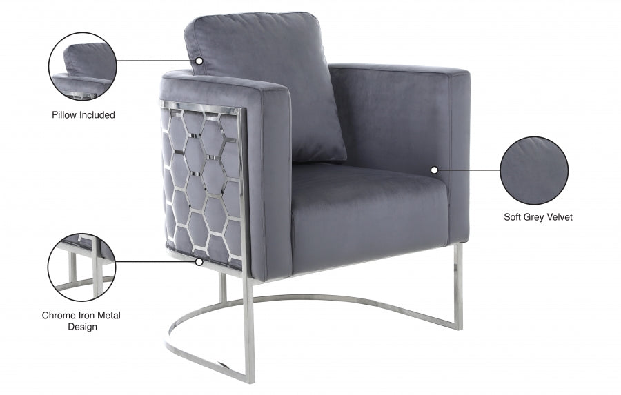Chaise en velours Casa