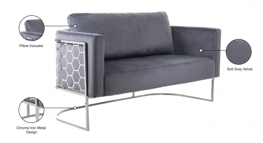 Causeuse en velours Casa