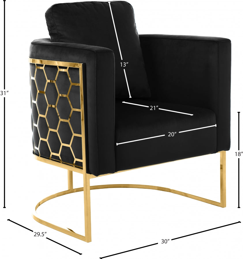Chaise en velours Casa