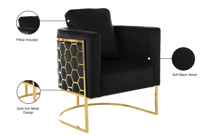 Chaise en velours Casa