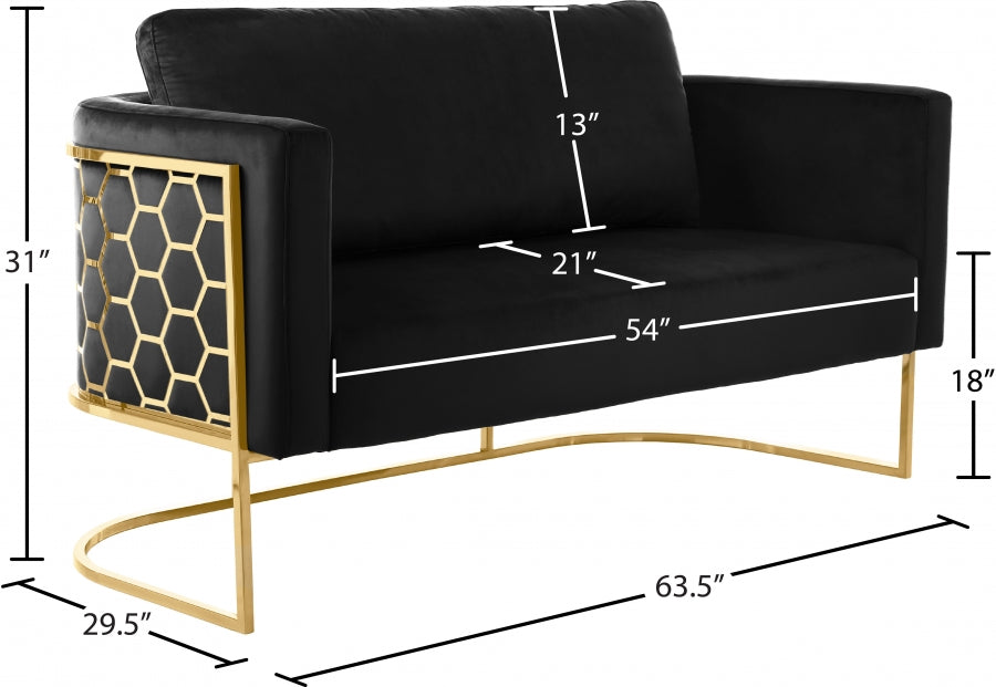 Causeuse en velours Casa 
