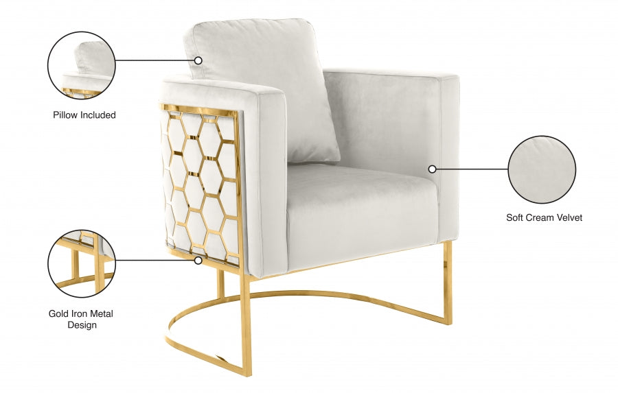 Chaise en velours Casa