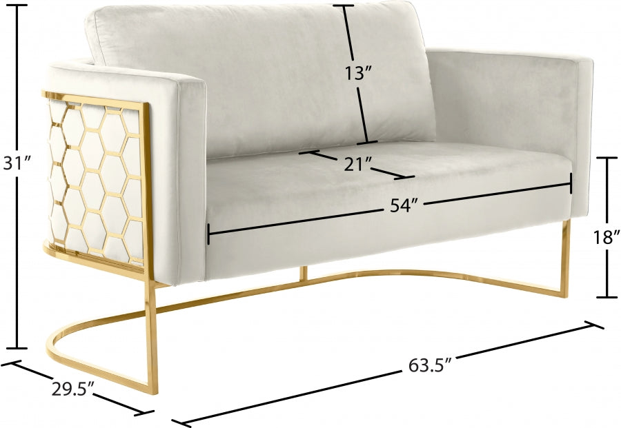 Causeuse en velours Casa 