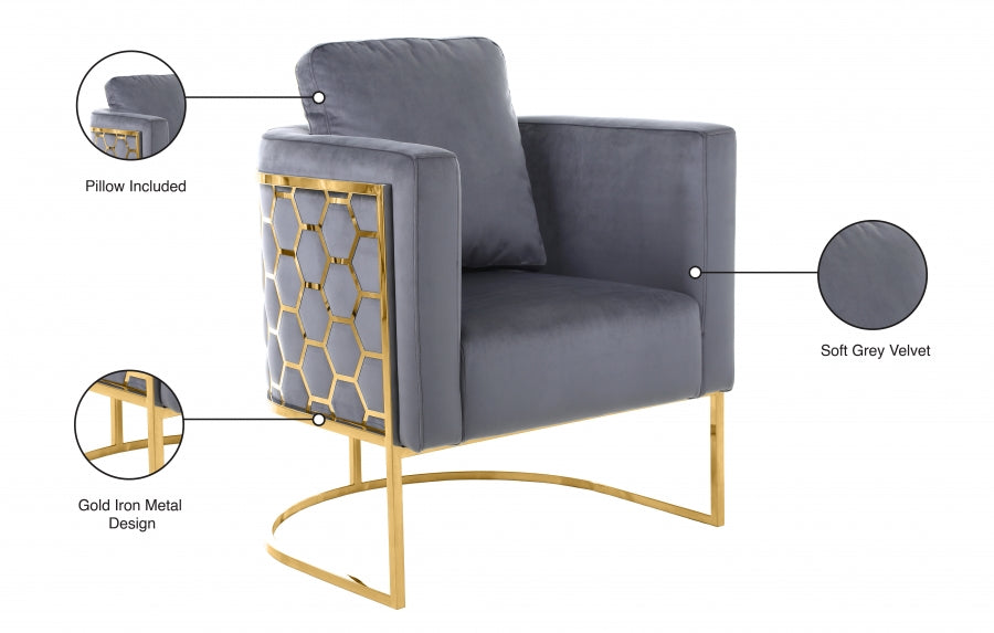 Chaise en velours Casa