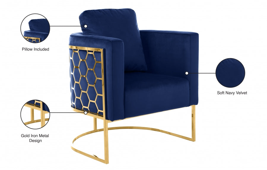 Chaise en velours Casa