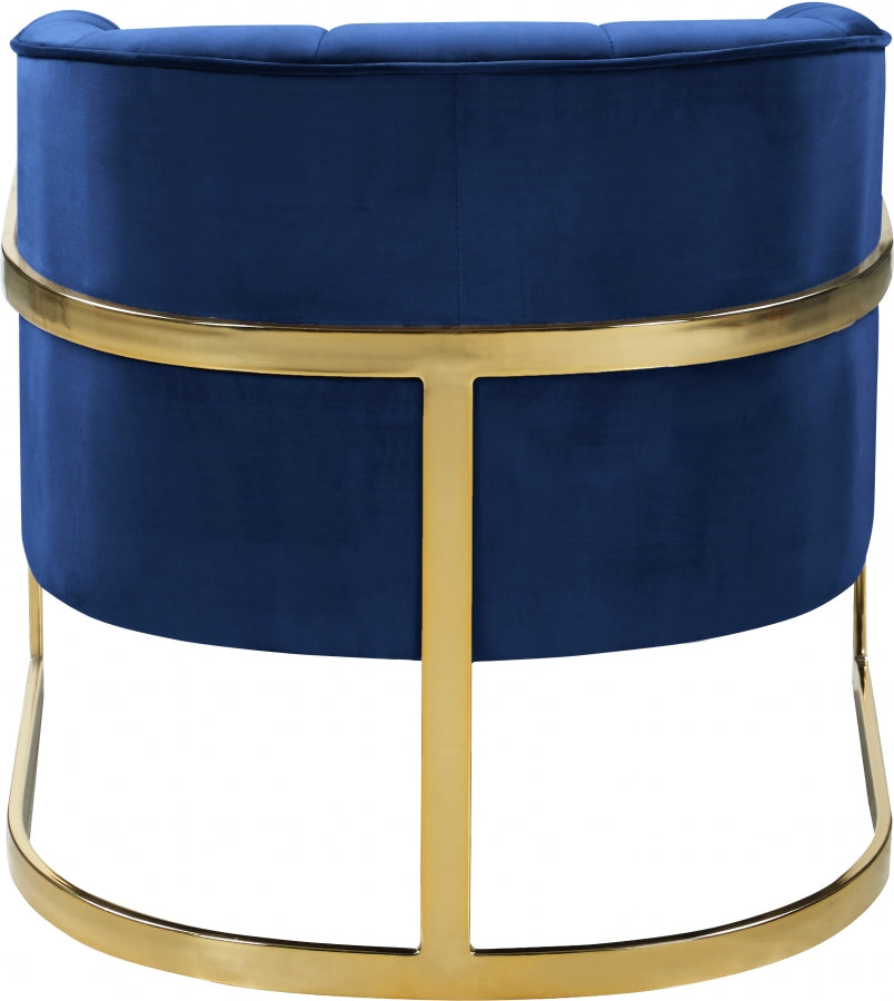 Chaise d'appoint en velours Carter
