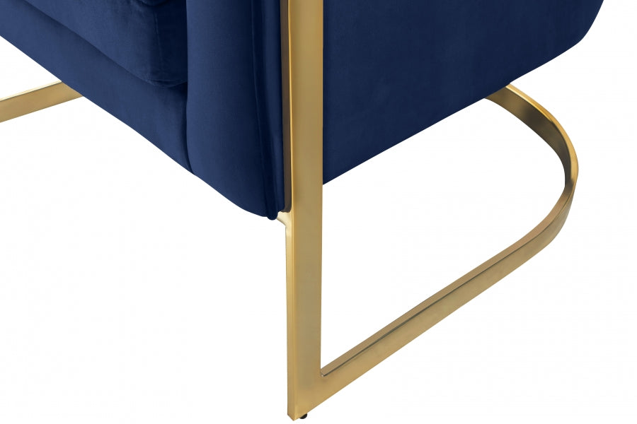 Chaise d'appoint en velours Carter