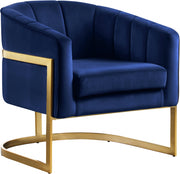 Chaise d'appoint en velours Carter
