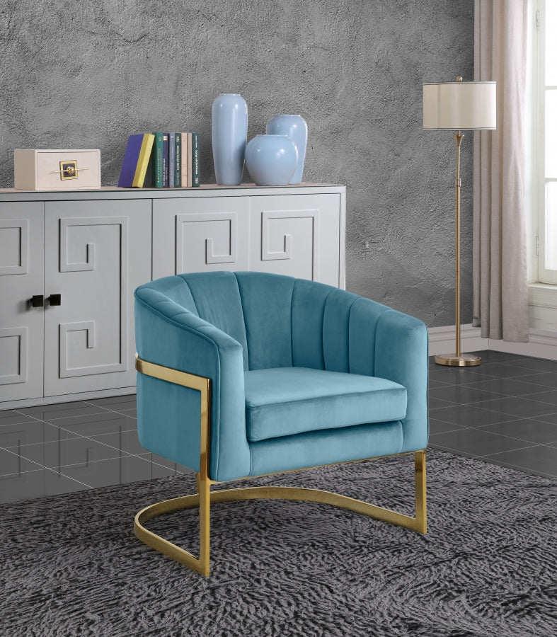 Chaise d'appoint en velours Carter
