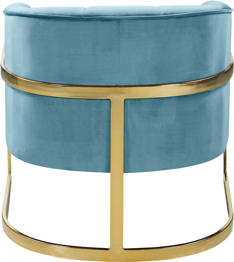 Chaise d'appoint en velours Carter