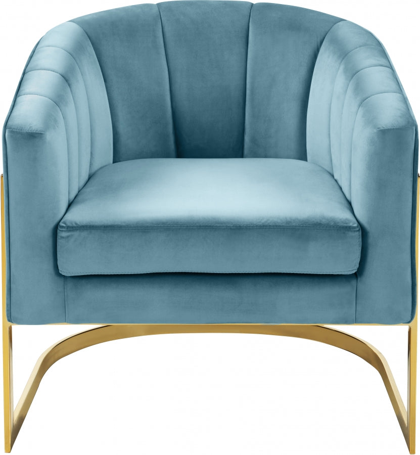 Chaise d'appoint en velours Carter