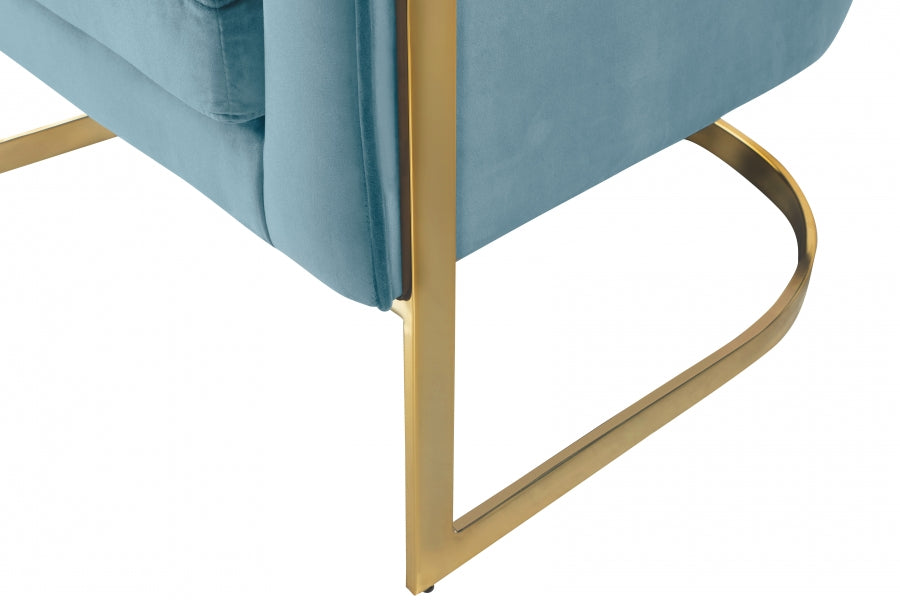 Chaise d'appoint en velours Carter