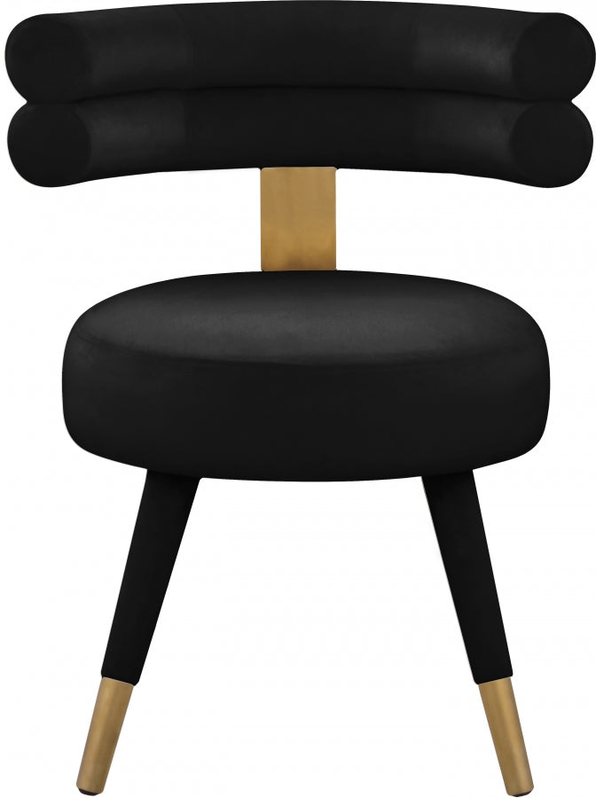 Chaise de salle à manger en velours Fitzroy