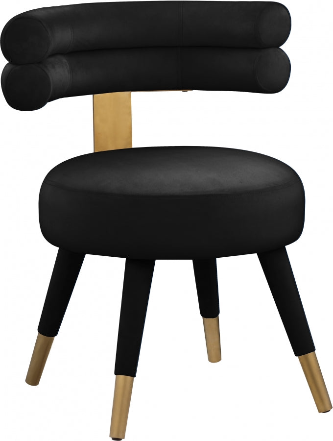 Chaise de salle à manger en velours Fitzroy