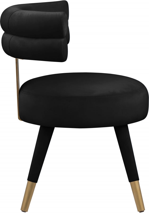 Chaise de salle à manger en velours Fitzroy