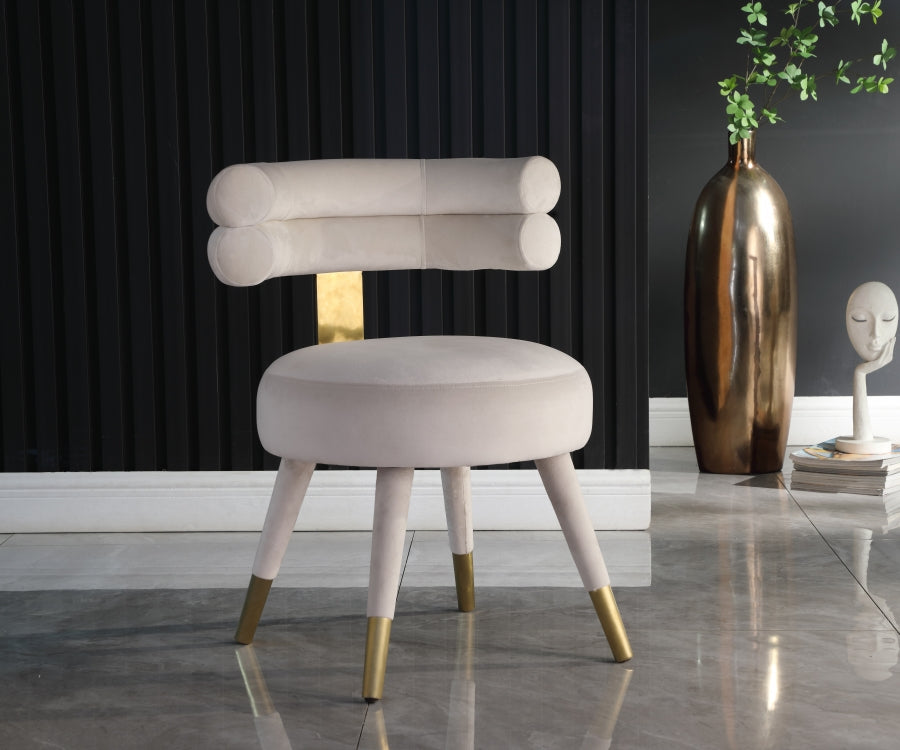 Chaise de salle à manger en velours Fitzroy