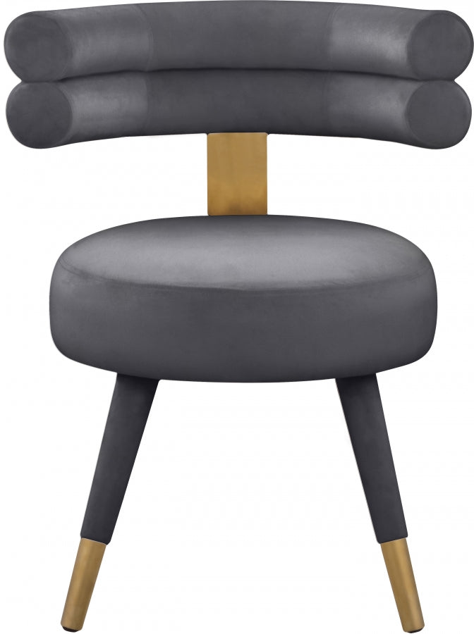 Chaise de salle à manger en velours Fitzroy