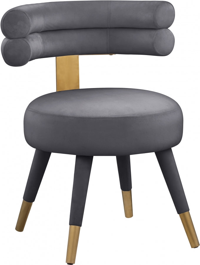 Chaise de salle à manger en velours Fitzroy
