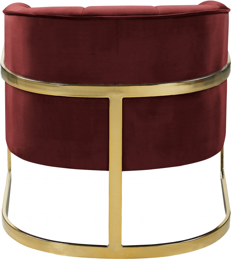 Chaise d'appoint en velours Carter