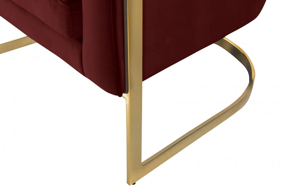 Chaise d'appoint en velours Carter