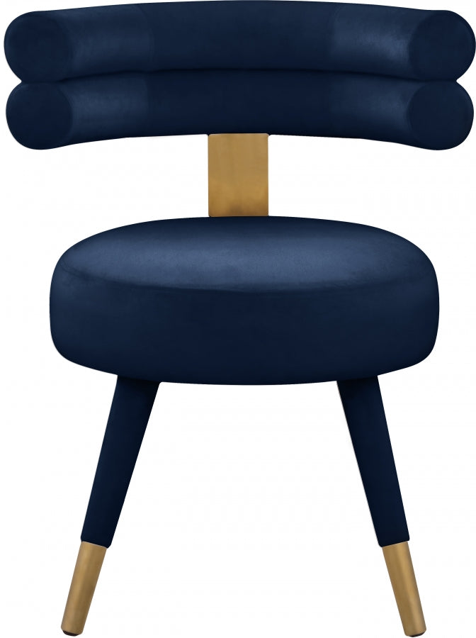 Chaise de salle à manger en velours Fitzroy