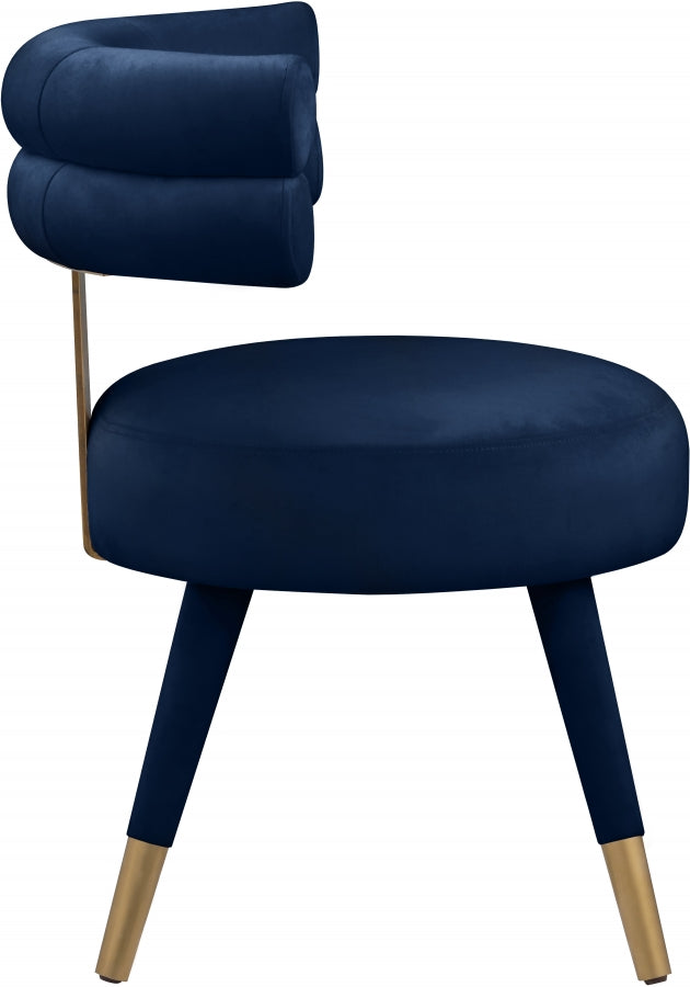 Chaise de salle à manger en velours Fitzroy