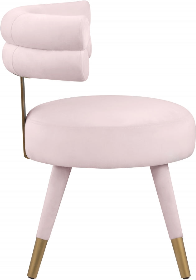 Chaise de salle à manger en velours Fitzroy