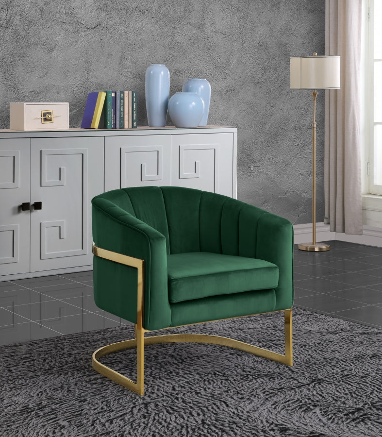 Chaise d'appoint en velours Carter