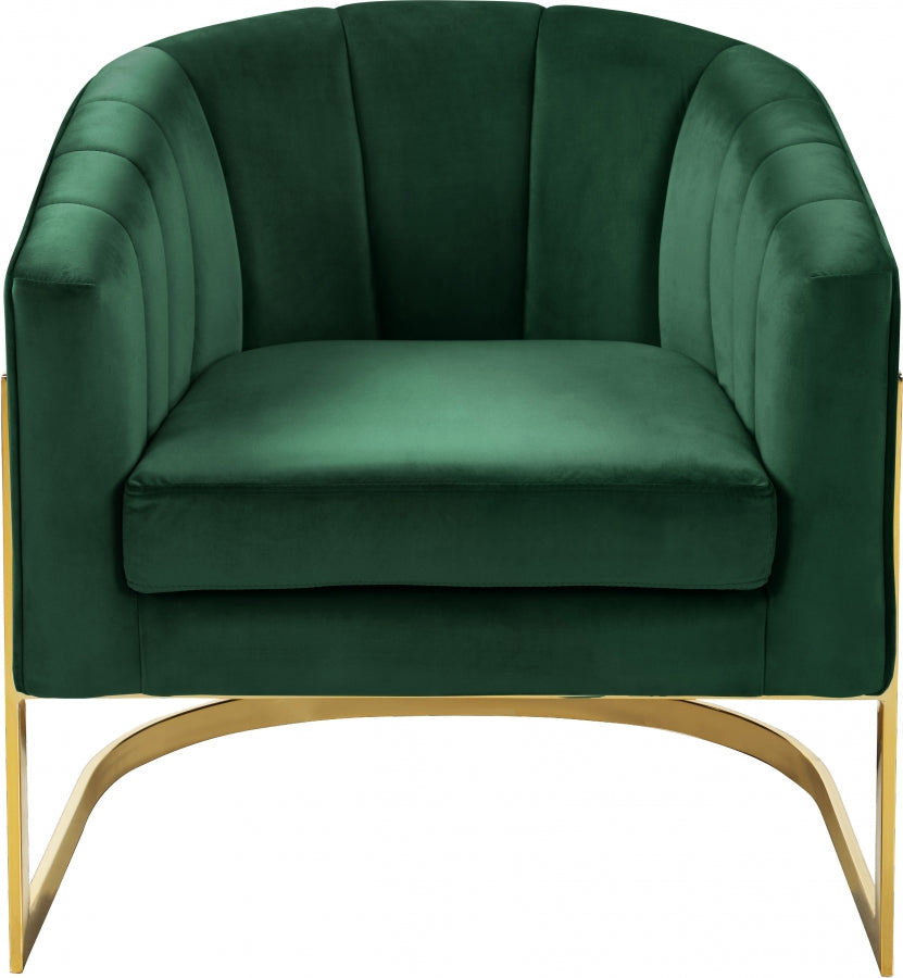 Chaise d'appoint en velours Carter