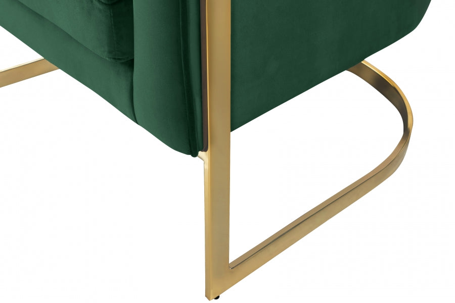 Chaise d'appoint en velours Carter