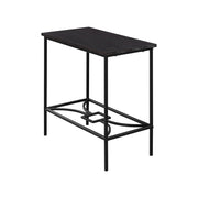 TABLE D'APPOINT - 22"H / ESPRESSO / METAL NOIR 