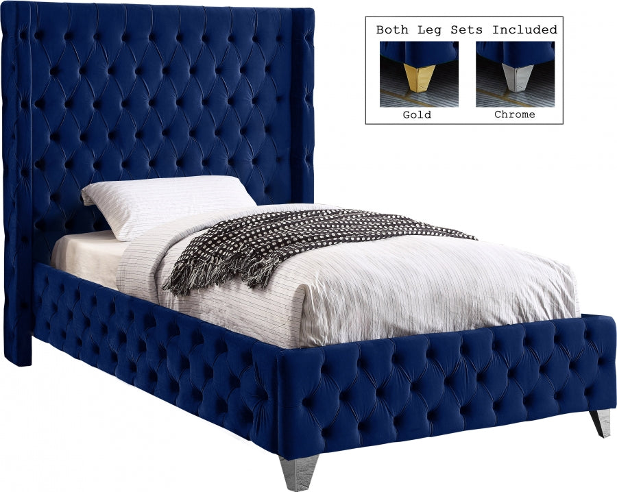Lit en velours Savane