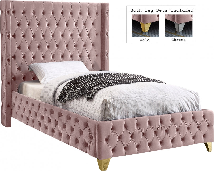 Lit en velours Savane
