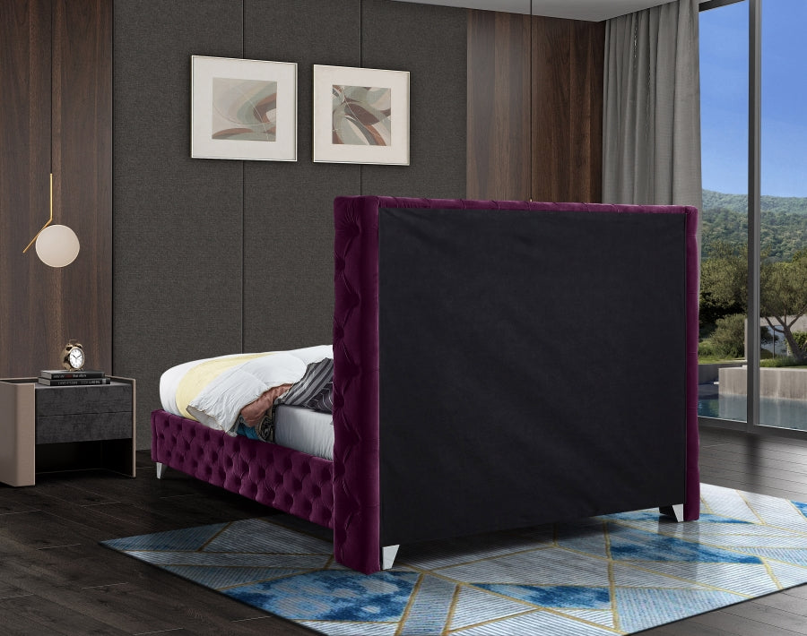 Lit en velours Savane