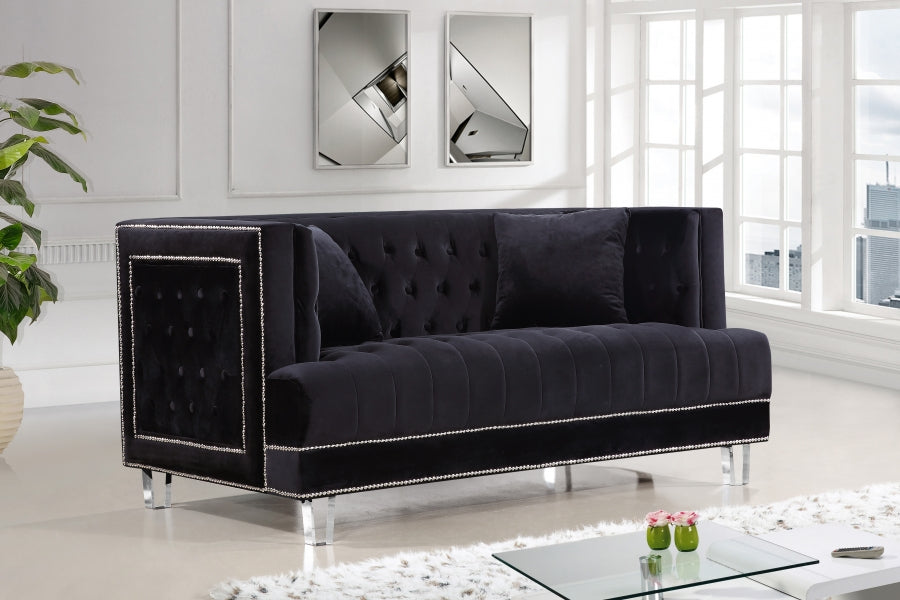 Causeuse en velours Lucas