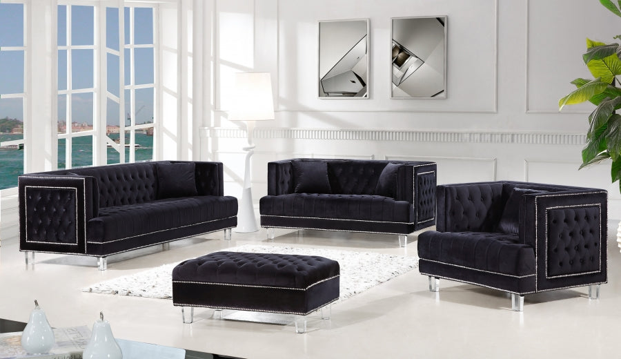 Causeuse en velours Lucas 