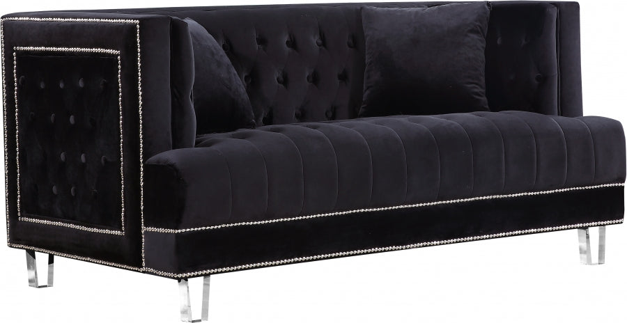 Causeuse en velours Lucas